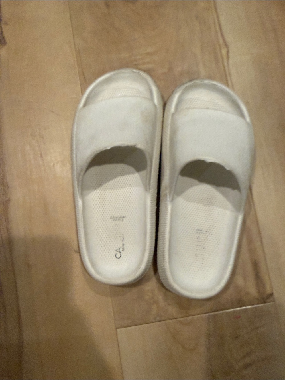 Capelli of New York White Kids Slip-On Sandals